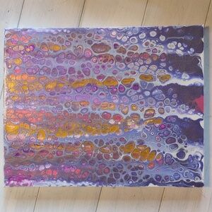 Abstract Multicolor Stretched Canvas Art 8"×10"